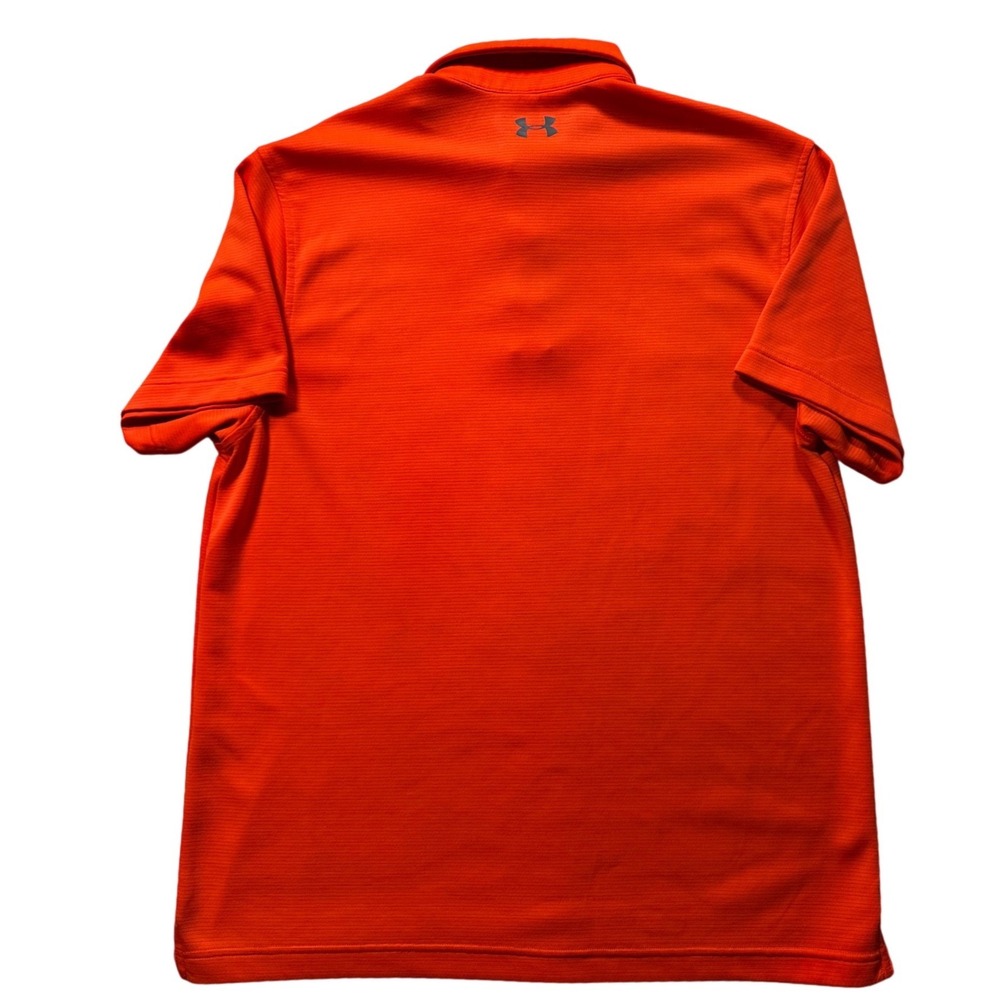 Under Armour Mens HeatGear Loose Fit Polo Shirt Orange Short Sleeve Large - Picture 6 of 6